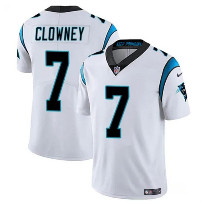 Youth Carolina Panthers #7 Jadeveon Clowney White Vapor Untouchable Limited Stitched Jersey